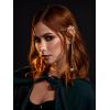 imageSWEETV Elf Ear Cuffs Wrap Clipon Earrings Fairy Cuffs Drop Dangling Ear Clips Handmade Elven Cosplay Costume NonPierced Elves Ear Cuffs for Fantasy Halloween Cosplay WeddingStyleGold