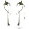 imageSWEETV Elf Ear Cuffs Wrap Clipon Earrings Fairy Cuffs Drop Dangling Ear Clips Handmade Elven Cosplay Costume NonPierced Elves Ear Cuffs for Fantasy Halloween Cosplay WeddingStyleTree