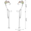 imageSWEETV Elf Ear Cuffs Wrap Clipon Earrings Fairy Cuffs Drop Dangling Ear Clips Handmade Elven Cosplay Costume NonPierced Elves Ear Cuffs for Fantasy Halloween Cosplay WeddingStyleSilver