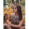 imageSWEETV Fairy Antler Crown Deer Horns Headband Reindeer Headpiece Elf Tiara for Hallween Costume Cosplay Renaissance Accessory