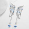 imageSWEETV Fairy Crown Elf Ears Cuffs Set Flower Crown Headpiece Halloween Elves Cosplay Set Renaissance Costume Medieval TiaraSetblue