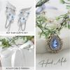 imageSWEETV Fairy Crown Elf Ears Cuffs Set Flower Crown Headpiece Halloween Elves Cosplay Set Renaissance Costume Medieval TiaraSetblue