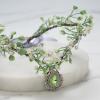 imageSWEETV Fairy Crown Elf Ears Cuffs Set Flower Crown Headpiece Halloween Elves Cosplay Set Renaissance Costume Medieval TiaraSetgreen