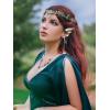 imageSWEETV Fairy Crown Elf Ears Cuffs Set Flower Crown Headpiece Halloween Elves Cosplay Set Renaissance Costume Medieval TiaraSetsilver