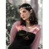 imageSWEETV Fairy Crown Elf Ears Cuffs Set Flower Crown Headpiece Halloween Elves Cosplay Set Renaissance Costume Medieval TiaraSetsilver