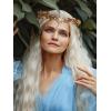 imageSWEETV Fairy Flower Crown Renaissance Elf Headpiece Women Leaf Woodland Circlet Floral Headband for Halloween Costume CosplayLeafgoldb