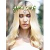 imageSWEETV Fairy Flower Leaf Crowns for Women Elven Princess Tiara Elf Headpiece for Cosplay Halloween Costume Photoshoot WeddingFlowerLeafB