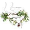 imageSWEETV Fairy Flower Leaf Crowns for Women Elven Princess Tiara Elf Headpiece for Cosplay Halloween Costume Photoshoot WeddingFlowerLeafBlue