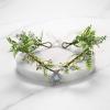 imageSWEETV Fairy Flower Leaf Crowns for Women Elven Princess Tiara Elf Headpiece for Cosplay Halloween Costume Photoshoot WeddingFlowerLeafBlue