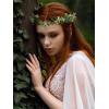 imageSWEETV Fairy Flower Leaf Crowns for Women Elven Princess Tiara Elf Headpiece for Cosplay Halloween Costume Photoshoot WeddingFlowerleaf