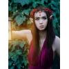 imageSWEETV Fairy Flower Leaf Crowns for Women Elven Princess Tiara Elf Headpiece for Cosplay Halloween Costume Photoshoot WeddingLeafFlowerRed