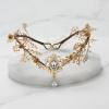 imageSWEETV Fairy Flower Leaf Crowns for Women Elven Princess Tiara Elf Headpiece for Cosplay Halloween Costume Photoshoot WeddingLeafGoldA