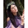imageSWEETV Fairy Flower Leaf Crowns for Women Elven Princess Tiara Elf Headpiece for Cosplay Halloween Costume Photoshoot WeddingPearlleaf