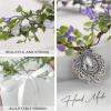 imageSWEETV Fairy Flower Leaf Crowns for Women Elven Princess Tiara Elf Headpiece for Cosplay Halloween Costume Photoshoot WeddingPearlleaf