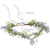 imageSWEETV Fairy Flower Leaf Crowns for Women Elven Princess Tiara Elf Headpiece for Cosplay Halloween Costume Photoshoot WeddingPearlleaf