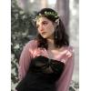 imageSWEETV Fairy Flower Leaf Crowns for Women Elven Princess Tiara Elf Headpiece for Cosplay Halloween Costume Photoshoot WeddingSetFlowerLeaf