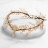 imageSWEETV Fairy Flower Leaf Crowns for Women Elven Princess Tiara Elf Headpiece for Cosplay Halloween Costume Photoshoot WeddingSetLeafGold