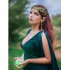 imageSWEETV Fairy Flower Leaf Crowns for Women Elven Princess Tiara Elf Headpiece for Cosplay Halloween Costume Photoshoot WeddingSetleaf