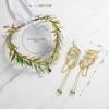 imageSWEETV Fairy Flower Leaf Crowns for Women Elven Princess Tiara Elf Headpiece for Cosplay Halloween Costume Photoshoot WeddingSetleaf