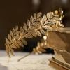 imageSWEETV Goddess Crown Bridal Headband Leaf Tiara Wedding Headpiece Gold Costume Accessories Greek Bridesmaid Prom Festival Hair Accessories Queen Crown Wedding Hair Piece for Women and GirlsStyleA