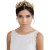 imageSWEETV Goddess Crown Bridal Headband Leaf Tiara Wedding Headpiece Gold Costume Accessories Greek Bridesmaid Prom Festival Hair Accessories Queen Crown Wedding Hair Piece for Women and GirlsStyleA