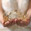 imageSWEETV Goddess Crown Bridal Headband Leaf Tiara Wedding Headpiece Gold Costume Accessories Greek Bridesmaid Prom Festival Hair Accessories Queen Crown Wedding Hair Piece for Women and GirlsStyleA
