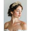 imageSWEETV Goddess Crown Bridal Headband Leaf Tiara Wedding Headpiece Gold Costume Accessories Greek Bridesmaid Prom Festival Hair Accessories Queen Crown Wedding Hair Piece for Women and GirlsStyleA
