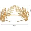 imageSWEETV Goddess Crown Bridal Headband Leaf Tiara Wedding Headpiece Gold Costume Accessories Greek Bridesmaid Prom Festival Hair Accessories Queen Crown Wedding Hair Piece for Women and GirlsStyleA