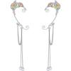 imageSWEETV Elf Ear Cuffs Wrap Clipon Earrings Fairy Cuffs Drop Dangling Ear Clips Handmade Elven Cosplay Costume NonPierced Elves Ear Cuffs for Fantasy Halloween Cosplay WeddingStyleSilver