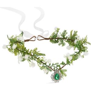 imageSWEETV Fairy Flower Leaf Crowns for Women Elven Princess Tiara Elf Headpiece for Cosplay Halloween Costume Photoshoot WeddingFlowerLeafA