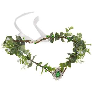 imageSWEETV Fairy Flower Leaf Crowns for Women Elven Princess Tiara Elf Headpiece for Cosplay Halloween Costume Photoshoot WeddingFlowerleaf