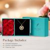 imageReal Gold over S925 Compass Necklace Gifts for Women Wife Fine Jewelry as Anniversary  Birthday  Valentines Day  Mothers Day  Wedding  Christmas Gifts for Her White Gold and Yellow Gold Id Be Lost Without YouYellow Gold
