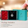 imageReal Gold over S925 Compass Necklace Gifts for Women Wife Fine Jewelry as Anniversary  Birthday  Valentines Day  Mothers Day  Wedding  Christmas Gifts for Her White Gold and Yellow Gold Id Be Lost Without YouWhite Gold
