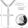 imageSWEETV 18K Gold Over 925 Sterling Silver Cross Necklace for MenWomen Stainless Steel CubanRope Chain Cross Pendant 1820 inch Religious Jewelry Gifts for MenGold Cuban Chain