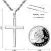imageSWEETV 18K Gold Over 925 Sterling Silver Cross Necklace for MenWomen Stainless Steel CubanRope Chain Cross Pendant 1820 inch Religious Jewelry Gifts for MenGold Rope Chain