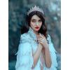 imageSWEETV Crystal Wedding Tiara for Women Royal Queen Crown Headband Rhinestone Princess Hair Accessories for Prom Birthday0Silver