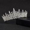 imageSWEETV Crystal Wedding Tiara for Women Royal Queen Crown Headband Rhinestone Princess Hair Accessories for Prom Birthday0Silver