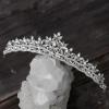 imageSWEETV Crystal Wedding Tiara for Women Royal Queen Crown Headband Rhinestone Princess Hair Accessories for Prom Birthday10SilverClear