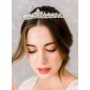imageSWEETV Crystal Wedding Tiara for Women Royal Queen Crown Headband Rhinestone Princess Hair Accessories for Prom Birthday10SilverClear