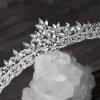 imageSWEETV Crystal Wedding Tiara for Women Royal Queen Crown Headband Rhinestone Princess Hair Accessories for Prom Birthday10SilverClear