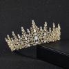imageSWEETV Crystal Wedding Tiara for Women Royal Queen Crown Headband Rhinestone Princess Hair Accessories for Prom Birthday1GoldTone