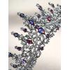 imageSWEETV Crystal Wedding Tiara for Women Royal Queen Crown Headband Rhinestone Princess Hair Accessories for Prom Birthday4Blue  Black Gray