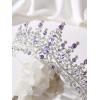 imageSWEETV Crystal Wedding Tiara for Women Royal Queen Crown Headband Rhinestone Princess Hair Accessories for Prom Birthday5purple  Silver