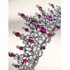 imageSWEETV Crystal Wedding Tiara for Women Royal Queen Crown Headband Rhinestone Princess Hair Accessories for Prom Birthday6Hot Pink  Antique Silver