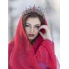 imageSWEETV Crystal Wedding Tiara for Women Royal Queen Crown Headband Rhinestone Princess Hair Accessories for Prom Birthday6Hot Pink  Antique Silver