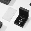 imageSWEETV Designer 925 Sterling Silver Cross Necklace for Men Vintage Chunky Big Cross Pendant with Rope Chain Amulet Necklace Jewelry Gift for Men A01