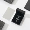 imageSWEETV Designer Oxidized Sterling Silver Cross Necklace for Men Vintage Chunky Big Cross Pendant Amulet Necklace Jewelry Gift for MenA08