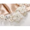 imageSWEETV Flower Girl Headpiece Ivory Tulle Flowers Wedding Headband for Girls Princess Pearl Hair Accessories for Birthday Party First Communion