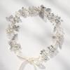imageSWEETV Flower Girl Headpiece Pearl Silver Wedding Hair Accessories for Girls Flowers Headband Tiara for BirthdaypartySilver