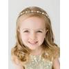 imageSWEETV Flower Girl Headpiece Silver Pearl Girls Headband for Wedding Princess Hair Accessories for Birthday Party First CommunionGold